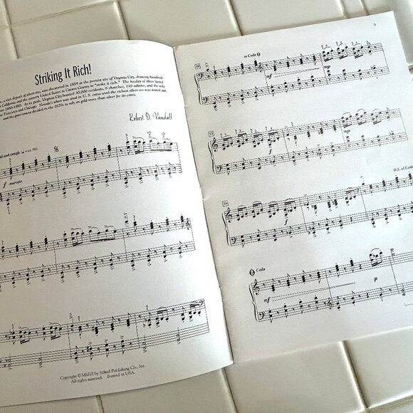 Nevada Riches Suite Late Intermediate Piano Solo Sheet Music 2006 Vandall - Picture 4 of 5